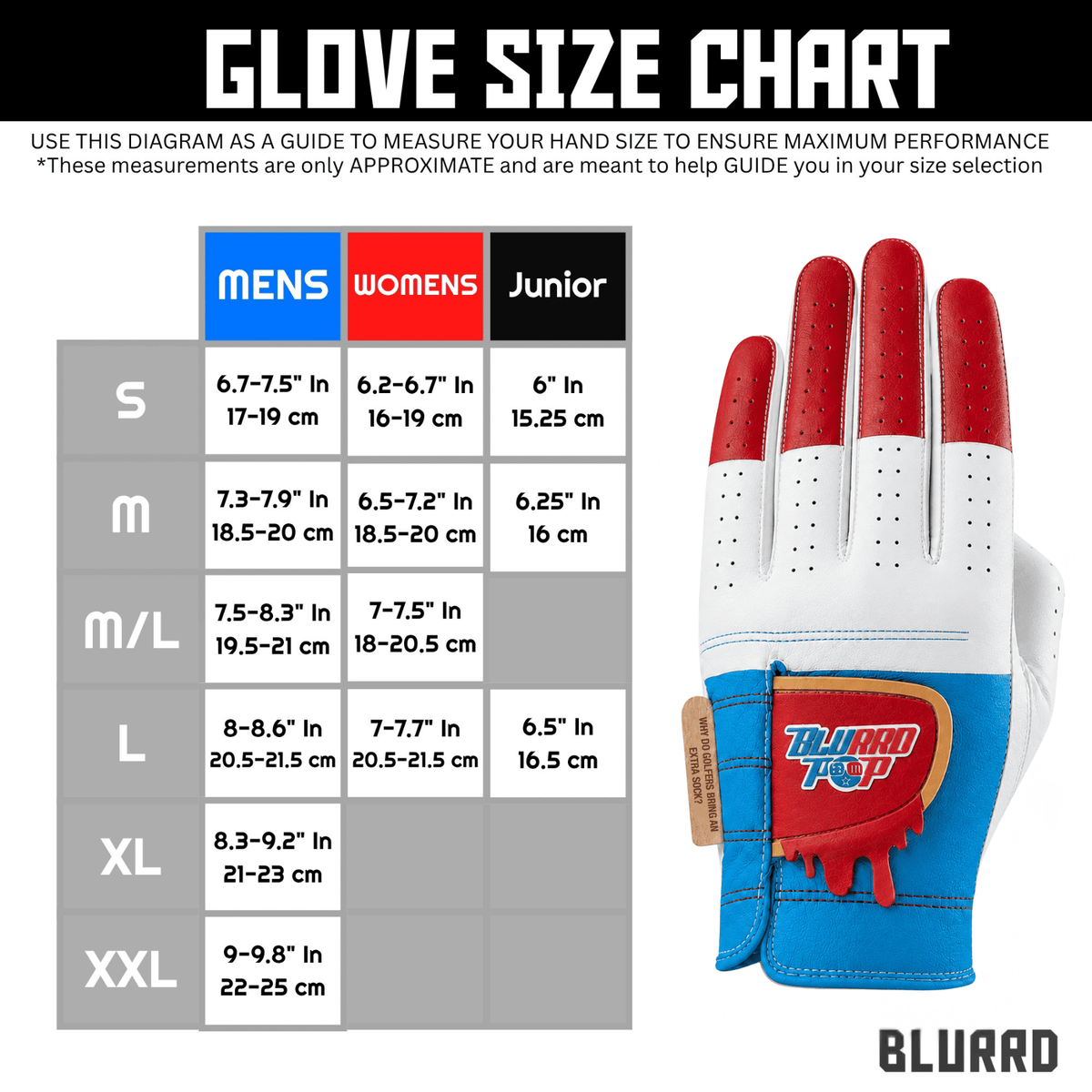 THE BLURRD POP GOLF GLOVE - 2-PACK