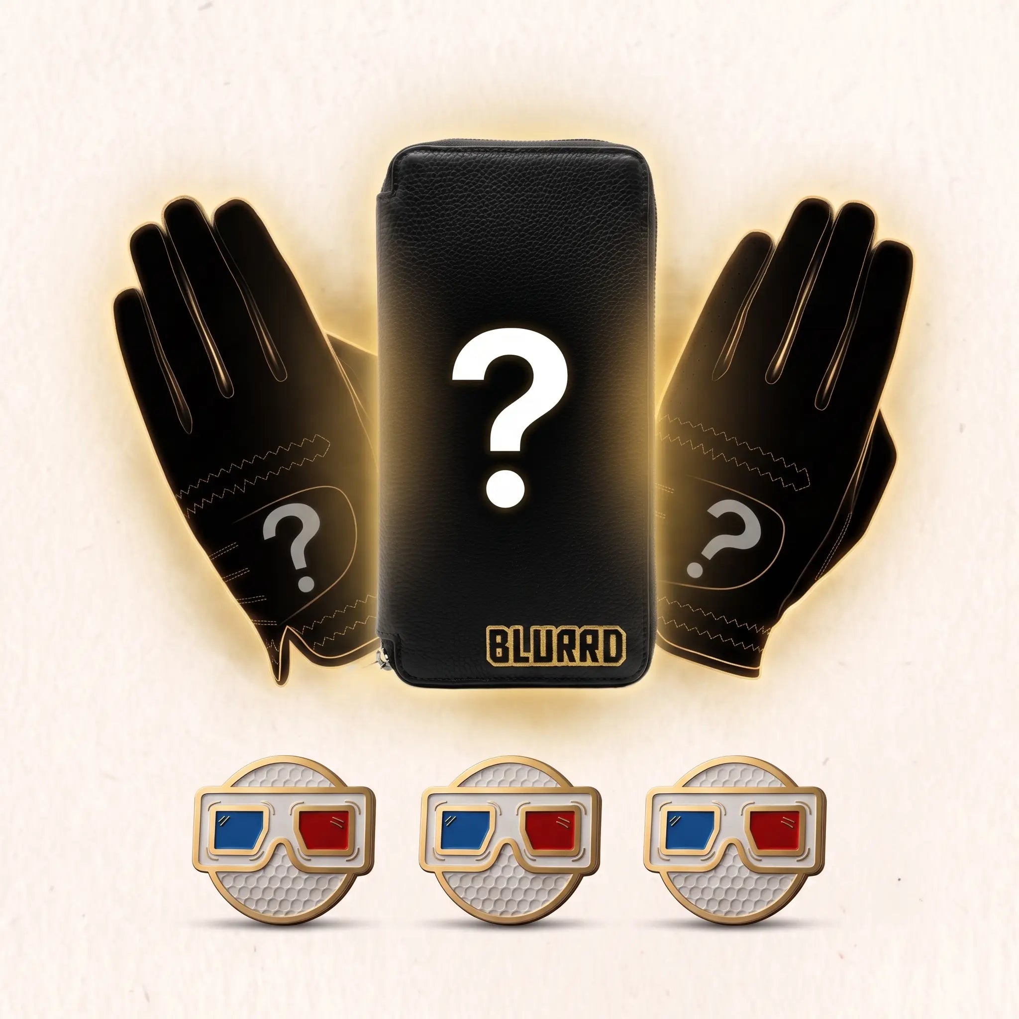 MYSTERY PACK - 1 GLOVE CASE + 2 GLOVES + 3 BALL MARKERS